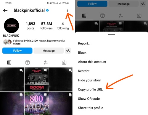 Étapes simples pour copier un lien de profil ou de nom d'utilisateur Instagram